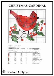Model stitched on 14 ct. Christmas Cardinal Cross Stitch Card Cup13964 155 Craftsuprint