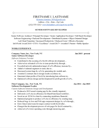 Software support engineers interact with company customers and address their questions and technical issues. Senior Software Developer Resume Example Free Download