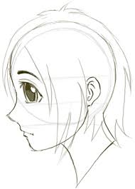 Now you will sketch in the hair detailing lines on the right side to finish off the second version of the male hair. How To Draw Anime Manga Faces Heads In Profile Side View Page 2 Of 2 How To Draw Step By Step Drawing Tutorials