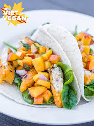 Maybe you would like to learn more about one of these? Vegan Fish Tacos With Peach Salsa The Viet Vegan