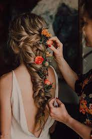 Fun Beautiful And Mixed Tradition Outdoor Ranch Wedding Junebug Weddings In 2021 Wedding Hair Flowers Braid Wedding Braids Boho Bridal Hair