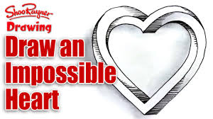 Valentine's day is coming up! How To Draw An Impossible Heart For Valentine S Day Youtube