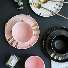 Old havana dinner plates, set of 4. Cute Cat Pottery Pigmented Ceramic Bowls Cats Sharp Dishes And Plates Sets Pink Black White Cups With Handgrip Dinner Plate Bowls Aliexpress