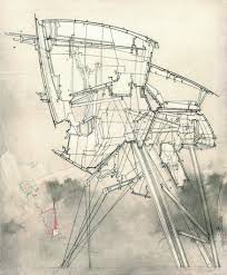 High Houses Lebbeus Woods Lebbeus Woods Architectural Section Architecture Sketch