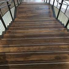 Walnut Stair Treads With Aluminum Accent Stair Treads Stairs Aluminum