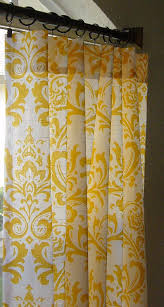 Discover savings on 25 x 63 curtains & more. Pair Of Decorative Designer Yellow And White Damask By Sewpanache Damask Curtains Curtains Yellow Curtains