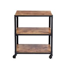 See more ideas about metal shop, welding projects, metal working. Mind Reader Charm 3 Tier Wood Metal All Purpose Kitchen Cart Black With Brown Walmart Com Walmart Com