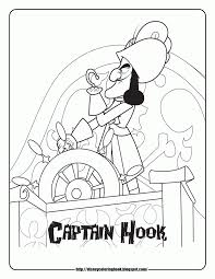In this coloring page, we can see captain hook, the sworn enemy of peter pan, looking at the water from a row boat. Coloring Pages For Captain Jake And The Neverland Pirates Coloring Home