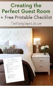 Creating The Perfect Guest Room Printable Checklist Guest Room Printable Small Guest Bedroom Cozy Guest Rooms