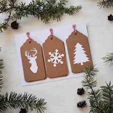 Set Of 9 Handmade Christmas Gift Tags Kraft Paper With White Etsy Christmas Gift Tags Handmade Christmas Gift Tags Paper Christmas Decorations