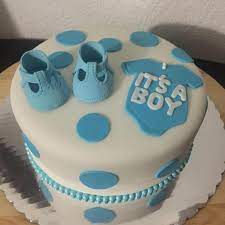 It S A Boy Simple And Economic Baby Shower Cake For A Baby Boy Tartas De Bebe Nino Pasteles De Baby Shower Tortas De Shower De Bebe