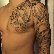 Eric Marcinizyn Bullseye Tattoo Shop Chest Tattoos For Women Greek Tattoos Chest Tattoo