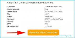 Maybe you would like to learn more about one of these? Visa Credit Card Generator 10 Free Fake Visa Cc Numbers That Work Free Credit Card Generator Visa Card Numbers Free Credit Card Credit Card Info