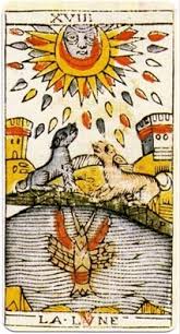 This card in combination with the fool could be telling you that you are obsessed over something and you need to find ways to relax and let go of your concern before it consumes too much of your energy. The Moon Tarot Card Wikipedia