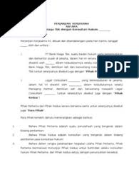 Sesudah pajak yang di bayarkan setiap bulannya kepada pihak kedua melalui nomor reking bank : Perjanjian Pemberian Jasa Hukum Konsultan Hukum