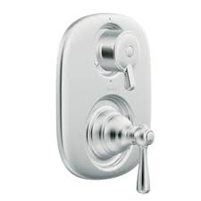 There is some gray plastic on top of the valve. Moen T4111 Kingsley Moentrol Shower Valve With Built In Three Function Transfer Valve Trim Chrome Faucetdepot Com