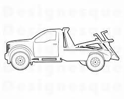 Tow Truck Outline 2 Svg Tow Truck Svg Tow Truck Clipart Etsy In 2021 Tow Truck Truck Coloring Pages Tow Truck Driver