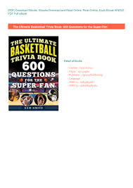 It's actually very easy if you've seen every movie (but you probably haven't). Download Pdf The Ultimate Basketball Trivia Book 600 Questions For