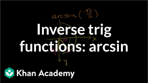 Intro To Arcsine Video Trigonometry Khan Academy