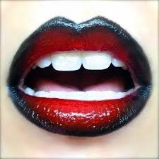 Black And Red Lipstick Red Black Gradient Lips Makeup Vampire Makeup Gothic Makeup
