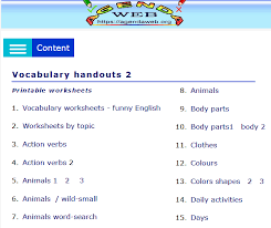 state standard assessments language arts vocabulary worksheets