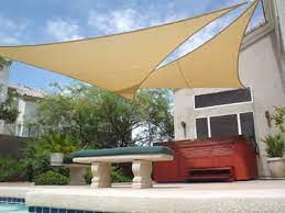 Sunbrella Fabrics Are Ideal For Making Best Shade Sails For Smaller Areas Users Can Shield Themselves From Both Sun And R Patio Shade Shade Sail Backyard Shade