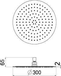 Nikles Regenkopfbrause Piano Round 300mm Edelstahl Verchromt Nikpiarkb30