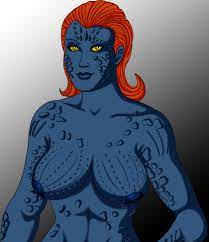 1girls blue skin etorartist female female only marvel marvel  comics mystique raven darkholme rebecca romijn red hair solo x-men x-men  (movie series) yellow eyes 