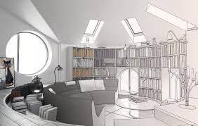 Creative Interior Design Of Circular Study Room 3d House Free 3d House Pictures And Wallpaper Creative Interior Design Interior Design Design