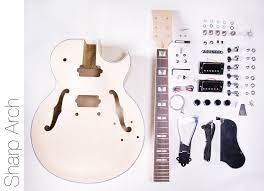 Diy Electric Guitar Kit 175 Style Build Your Own Guitar Kit Sharp Arch Build Your Own Guitar Electric Guitar Kits Guitar Kits