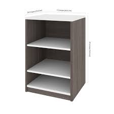 Check spelling or type a new query. Bestar Cielo 39 In Bark Grey And White Closet Organizer With Drawers 80852 47 Rona