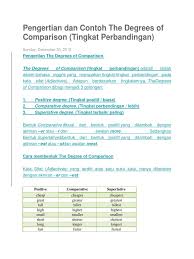 Sekilas mengenai degrees of comparison, degrees of comparison merupakan sebuah. Contoh Kata Comparative Contoh Soal Dan Materi Pelajaran 7