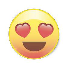 Happy Heart Eyes Emoji Face Sticker Zazzle Com Face Stickers Smiley Face Sticker Emoji Gifts