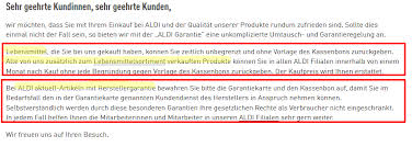 Umtauschen Bei Aldi Sud Nord Wissenswertes Ratgeber