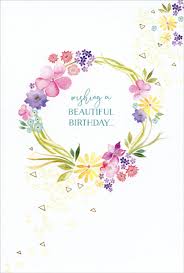 Watercolor happy birthday vectors (3,044). Pictura Floral Watercolor Wreath Beautiful Michele Doherty Frusciano Happy Buddha Birthday Card Walmart Com Walmart Com