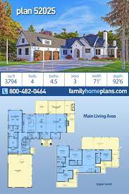 Southern Style House Plan 52025 With 4 Bed 5 Bath 3 Car Garage Lake House Plans Basement House Plans Luxury House Plans