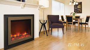 Place the fireplace on the base and place a level horizontally across the frame. Amantii Zc Fm 45 Zero Clearance Electric Fireplace