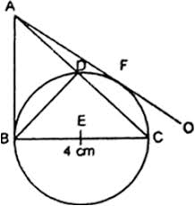 In such triangle the legs are equal in length (as a hypotenuse always must be the longest of the right triangle sides): Let Abc Be A Right Angle In Which Ab 6 Cm Bc 8 Cm And B 90 Bd Is The Perpendicular From B On Ac The Circle Through B