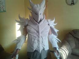 What's best way to paint it (as in armor made from gym. Daedric Armor Replica Cosplay Suit Paper Model Patterns To Etsy Armor Cardboard Costume Daedric Armor