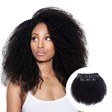 Hair that is shoulder length or cut your black hair where it reaches beyond your collarbones for a better shape and bouncy edge. Amazon Com Vanalia Kinky Coily Clip In Hair Extensions Brazilian Virgin Hair Extensions 4a 4b Human Hair Clip Ins For Black Women Big Thick Double Weft Natural Black Color 120 Gram 14
