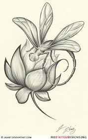 It contains some very tidy line work with dot patterns here is another watercolor tattoo this time using fatter lines and more washed out colors than the others. Lotus Flower And Dragonfly Tattoo Design