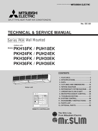 Morris tips operating remote for your mitsubishi ductless system. Mitsubishi Air Conditioner Service Manual Model Pkh18fk