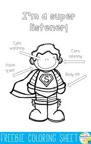 Super Listener Coloring Page Elementary School Counseling School Counselor Coloring Sheets
