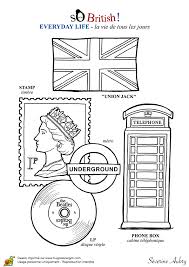 Decouvre Dans Ce Dessin Gratuit La Vie De Tous Les Jours En Angleterre La Cabine Telephonique Anglaise Fait Partie Apprendre L Anglais Angleterre Coloriage