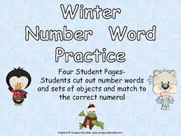 Zero One Two Three Four Five Six Seven Eight Nine Ten Winter Number Word Match Kindergarten Zero To Ten Number Words Kindergarten Words
