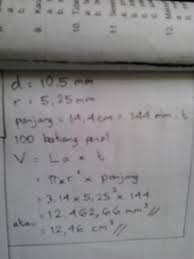 Sebuah Pensil Berbentuk Tabung Berdiameter 10 5 Mm Dan Panjang 14 4 Cm Hitunglah Volume Kayu Dan Brainly Co Id