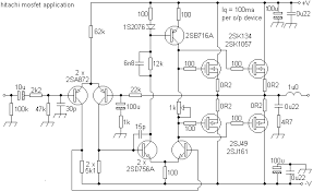 Here is the circuit diagram and working of 100w subwoofer amplifier circuit. A Paul Kemble Web Page Hitachi Fet Designs