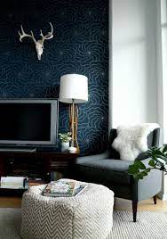 Why Dark Walls Work In Small Spaces Wallpaper Living Room Accent Wall Accent Walls In Living Room Wallpaper Living Room