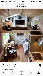 Tiny Home Inspiration Two Level Tiny Bedroom On Second Level Living Room On First Very Coz Tiny House Furniture Tiny House Living Room Tiny House Interior