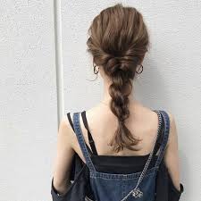 Image result for ヘアアレンジ ロング 編み込み